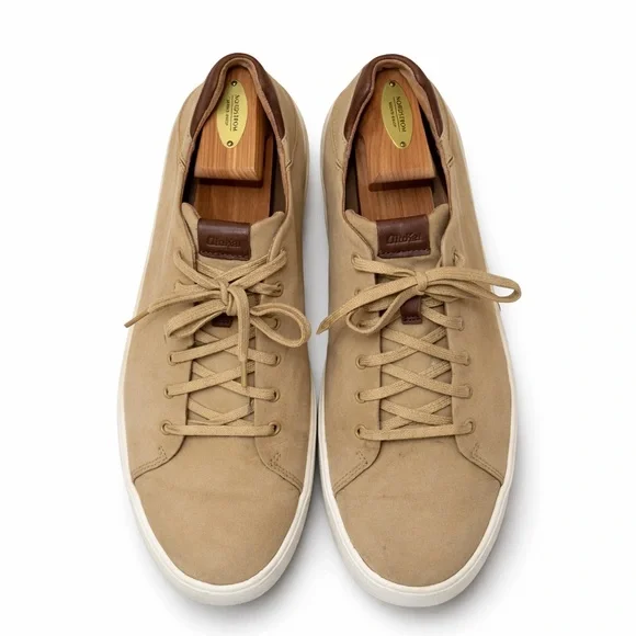 OluKai Lae‘ahi Li Sneakers Men’s 11.5 Tan Nubuck Casual Lace Up Comfort Shoes - Picture 3 of 7